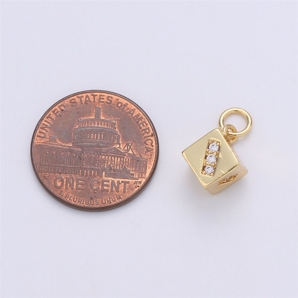 Tiny Dice Pendant Gold Silver Dice Charm Jewelry Craft Supply for necklace earring Bracelet Component C-918, C-426 - DLUXCA