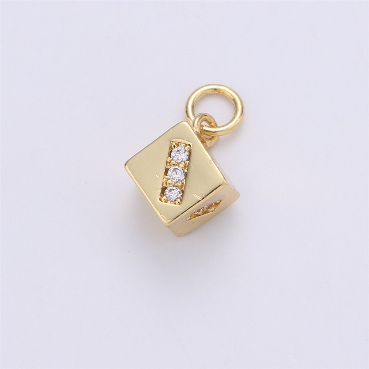 Tiny Dice Pendant Gold Silver Dice Charm Jewelry Craft Supply for necklace earring Bracelet Component C-918, C-426 - DLUXCA