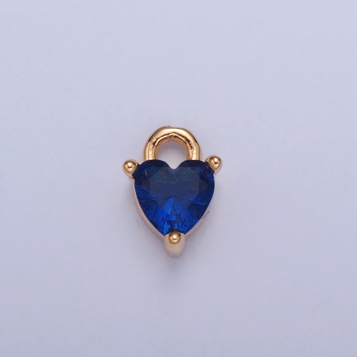 Tiny Gold Heart Charm, Micro Pave Heart, Mini Heart Charms, Heart Pendant, Cubic Zirconia Charm, Beads, CZ Bracelet Charm X-004-X-010 - DLUXCA