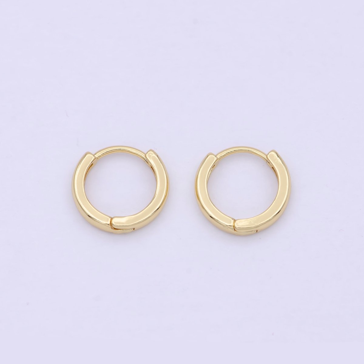 Tiny Gold Rounded Huggie Hoop Earrings, Small Hoop Earring, Cartilage Hoop, Huggie Tragus Hoop, Gold Conch Hoop p-244 - DLUXCA