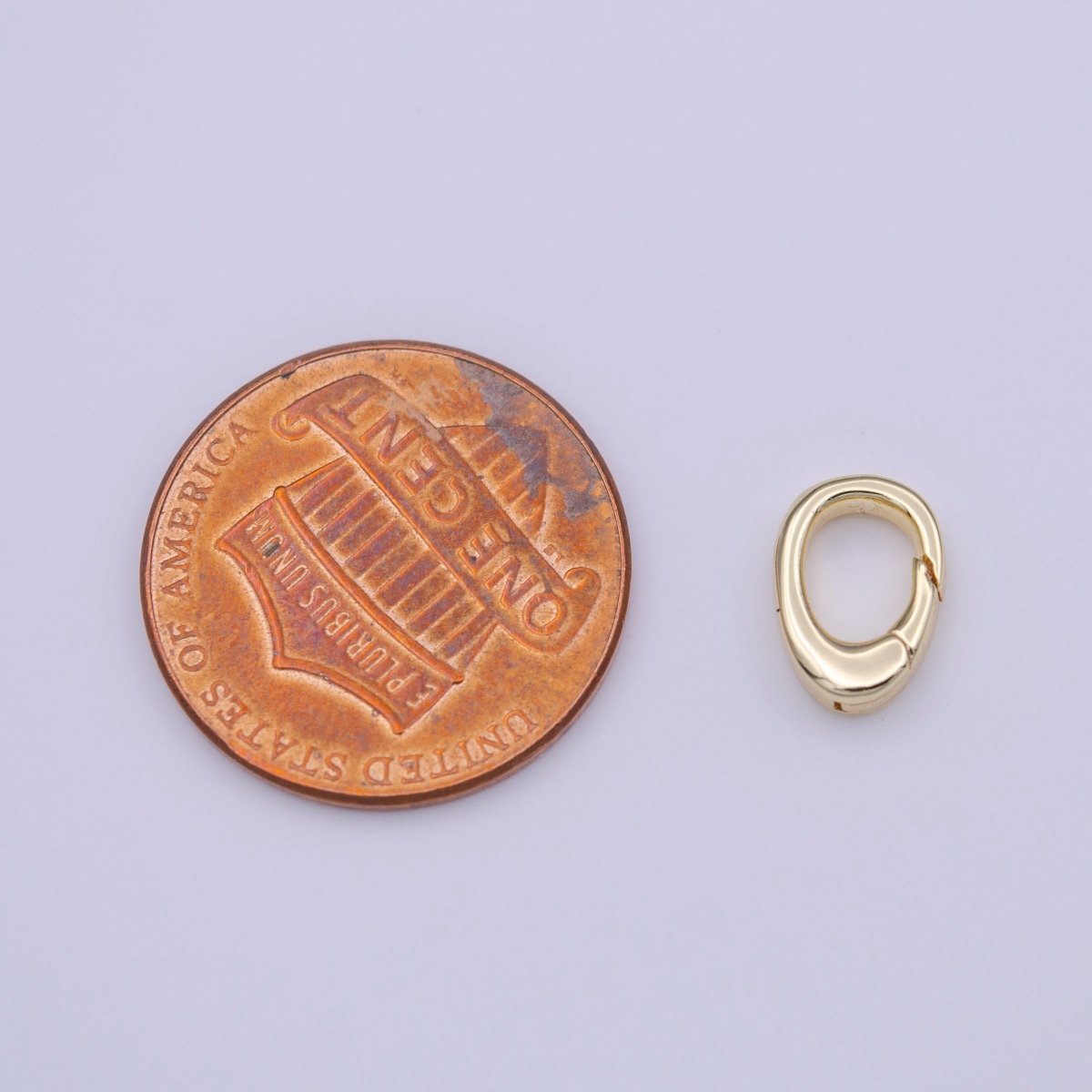 Tiny Gold Spring Gate Ring, Push Gate ring 6.7x9.4mm Tear Drop Ring Charm Holder Gold Clasp for Jewelry Clasp K-286 - DLUXCA