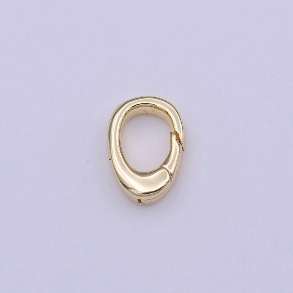 Tiny Gold Spring Gate Ring, Push Gate ring 6.7x9.4mm Tear Drop Ring Charm Holder Gold Clasp for Jewelry Clasp K-286 - DLUXCA