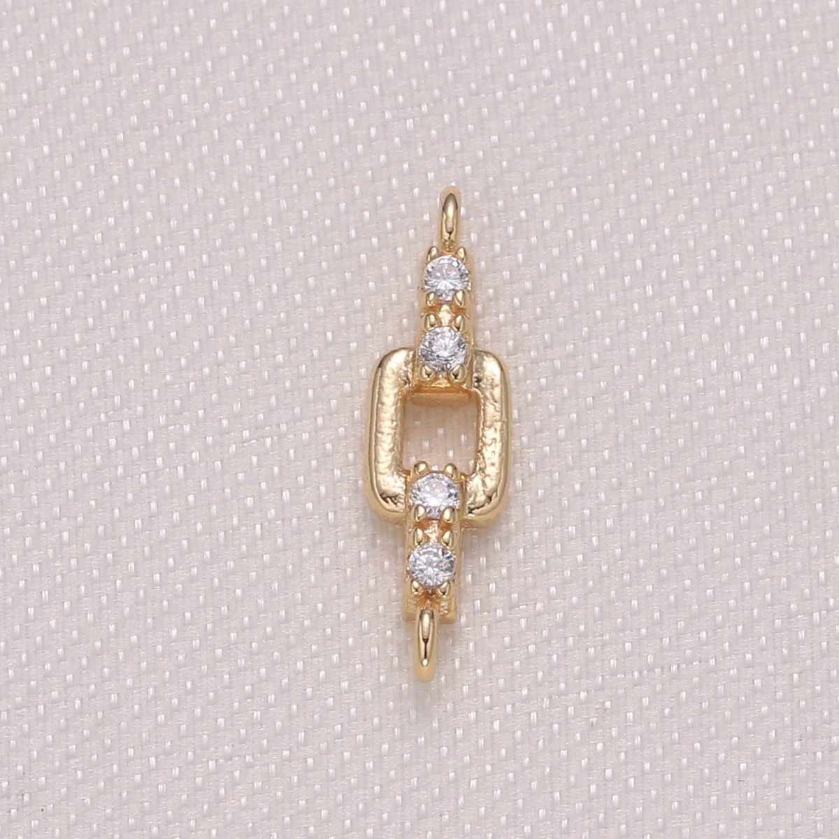 Tiny Golden Connected Chain Model Charm CZ Gold Plated Mini Chain Charm Pendant GP-969~GP-973 - DLUXCA