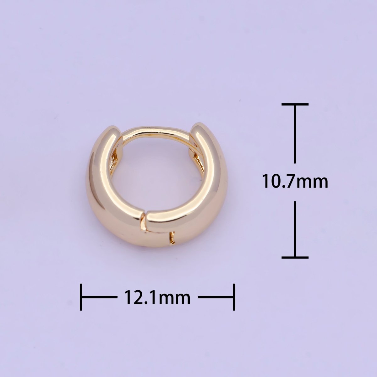 Tiny Huggie Earrings, Gold Huggies, Geometric Hoops, Gold Hoop Earring Silver Hoop V-364 V-365 - DLUXCA