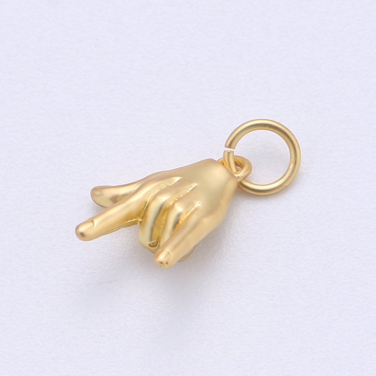 Tiny Rock On Hand Gesture Charm, Gold Fill Rock Sign For Necklace Pendant Bracelet Earring Charm Jewelry Making Gift Rocker Metal Musician E-226-E-228 - DLUXCA