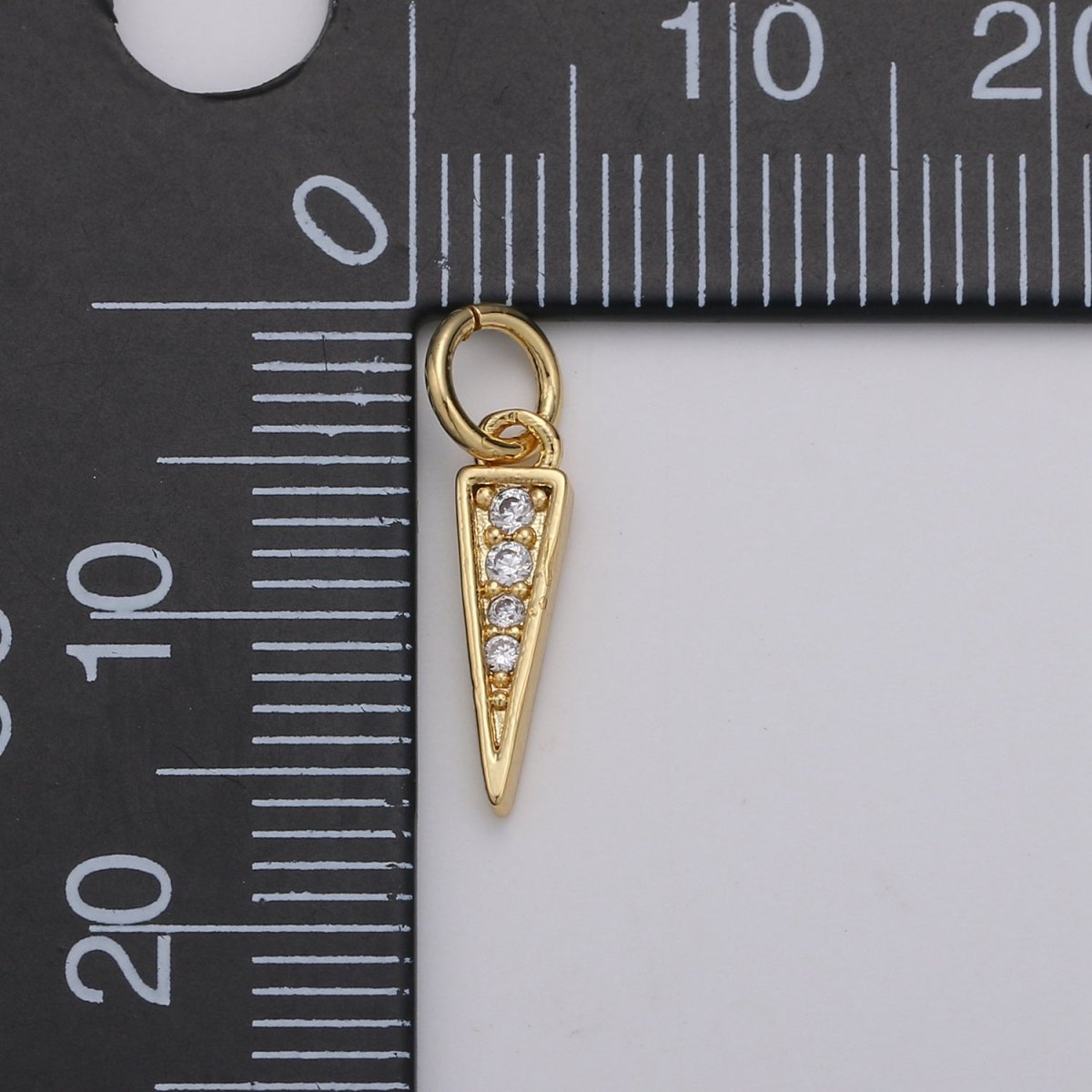 Tiny Triangle Gold Filled Charm - D-338 - DLUXCA