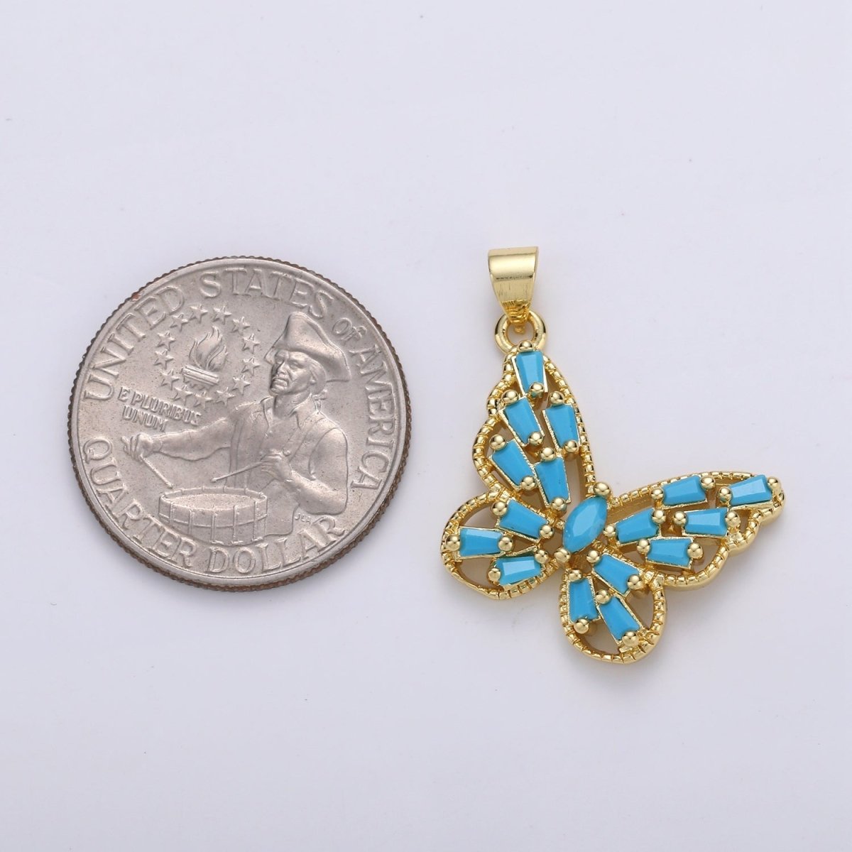 Tosca Gold Filled Butterfly Pendants I-491 - DLUXCA