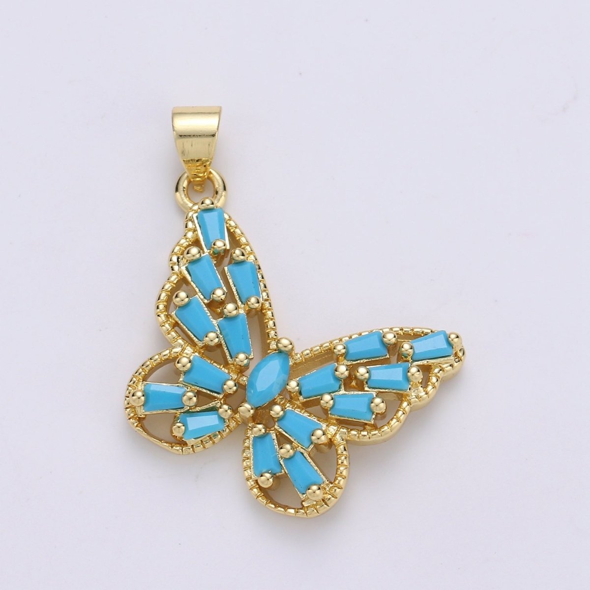Tosca Gold Filled Butterfly Pendants I-491 - DLUXCA