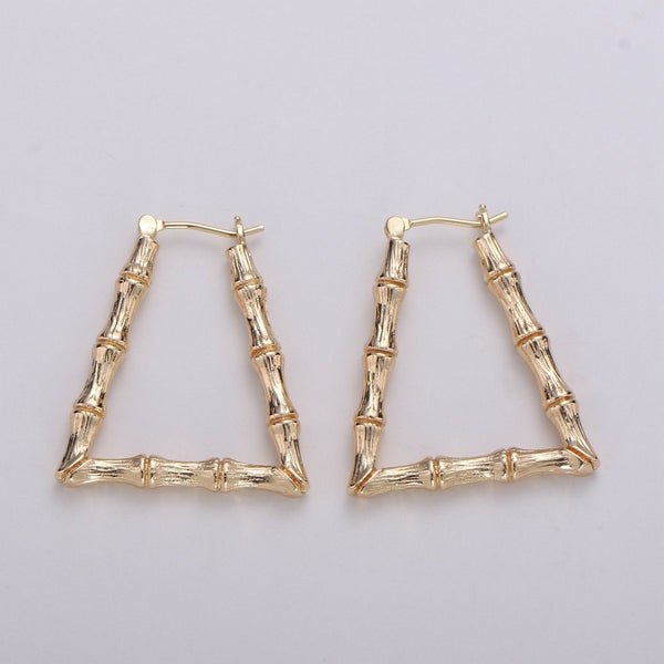 Bamboo earrings triangle online