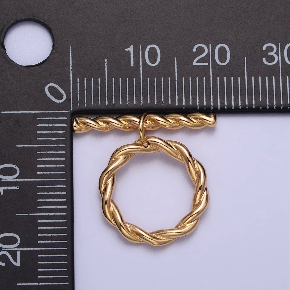 Twisted Rope Toggle Clasps Jewelry Closure Supply in Gold & Silver | Z-055 Z-056 - DLUXCA