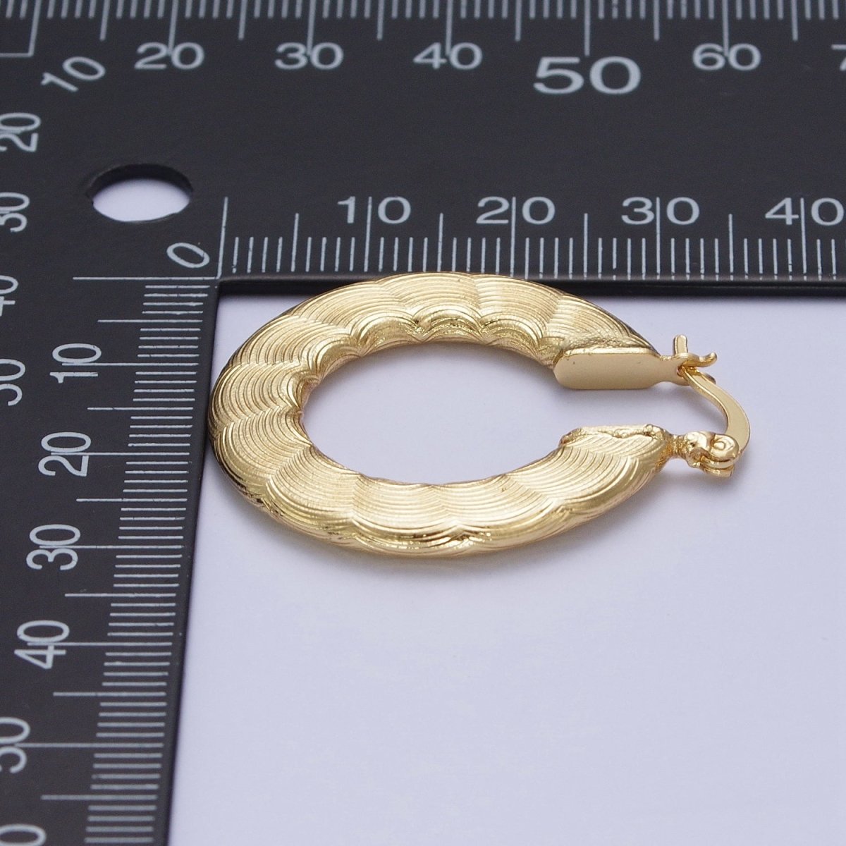 Unique Gold Hoops Pattern Earring for Fashion Statement Jewelry T-024 - DLUXCA