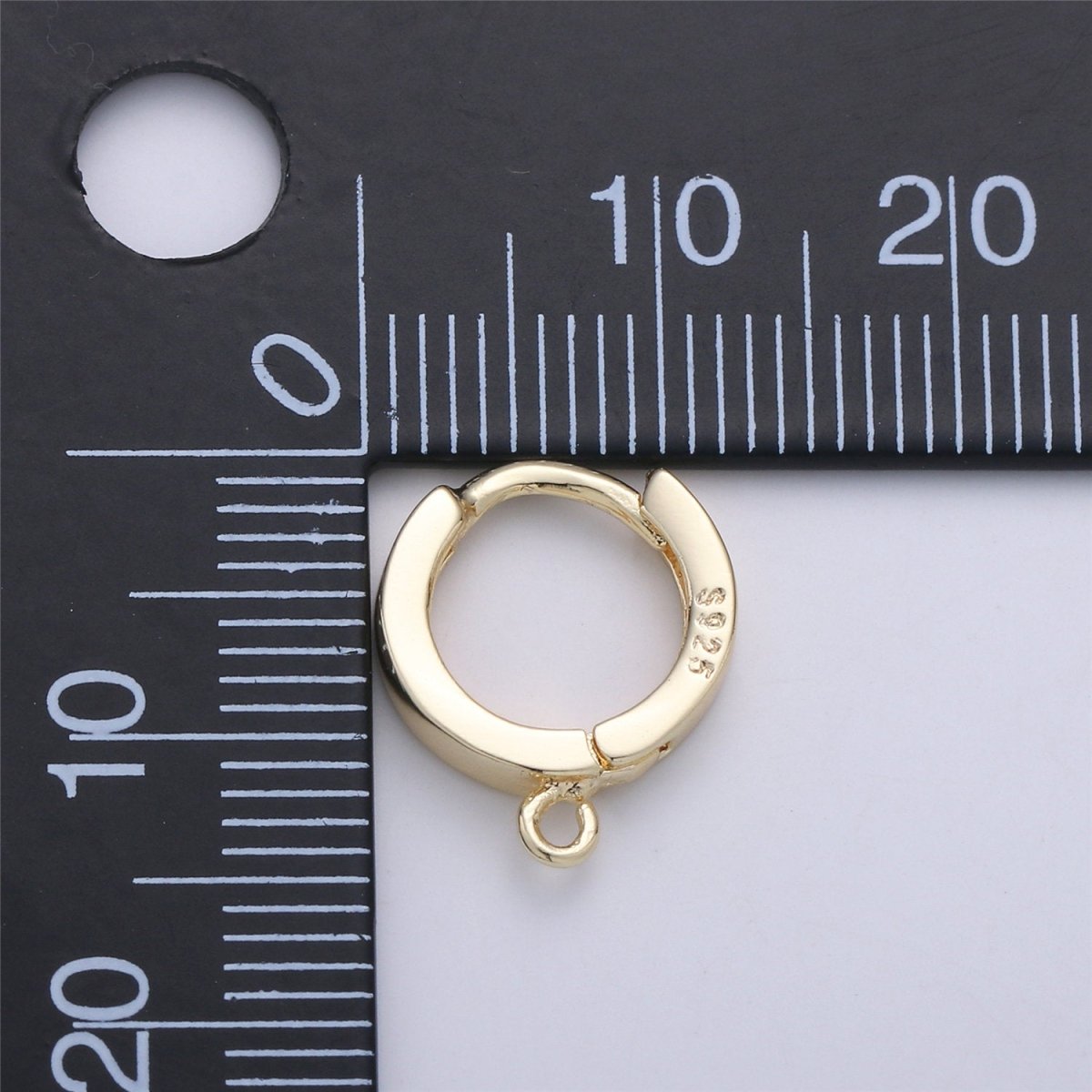 Vermeil Gold Earring Findings - Open Link earring Post, 14k yellow gold ...