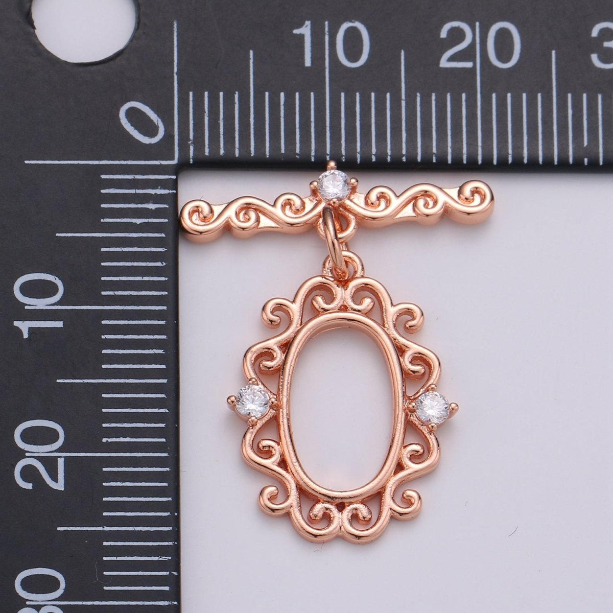 Victorian Style Gold Toggle Clasp, Rose Gold , Black, Silver Bee Clasps Fancy Design OT Clasp Jewelry Supply for Bracelet Necklace Component L-100~L-103 - DLUXCA