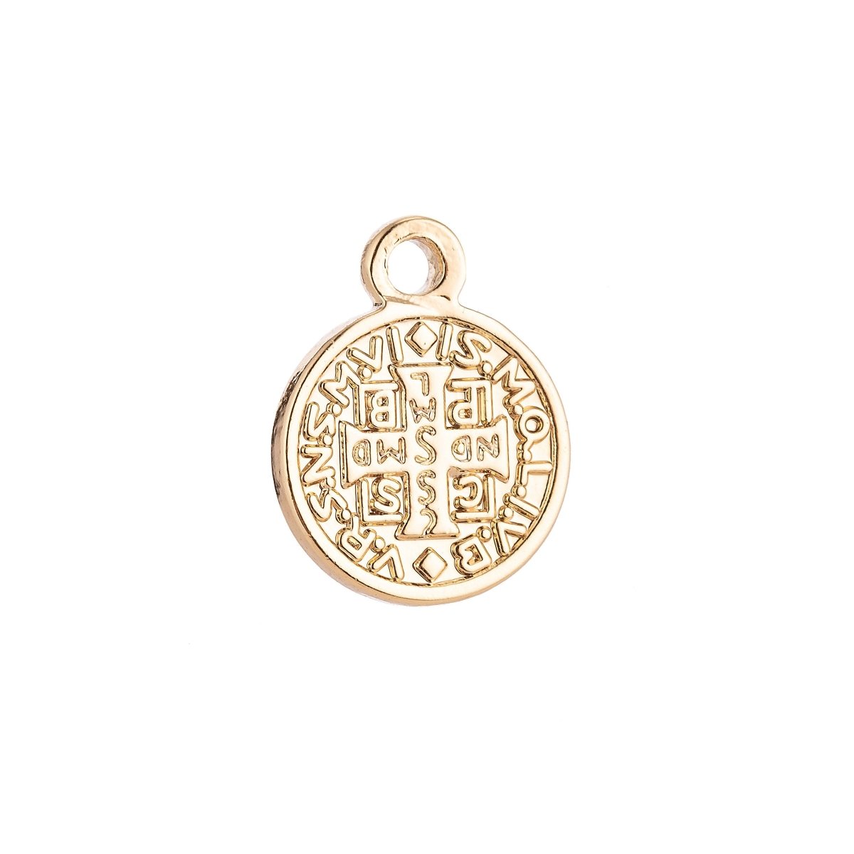 Virtute Tua Fiat Pax in (May there be peace in your strength) Pendant Charm Gold Filled C-007 C-298 - DLUXCA