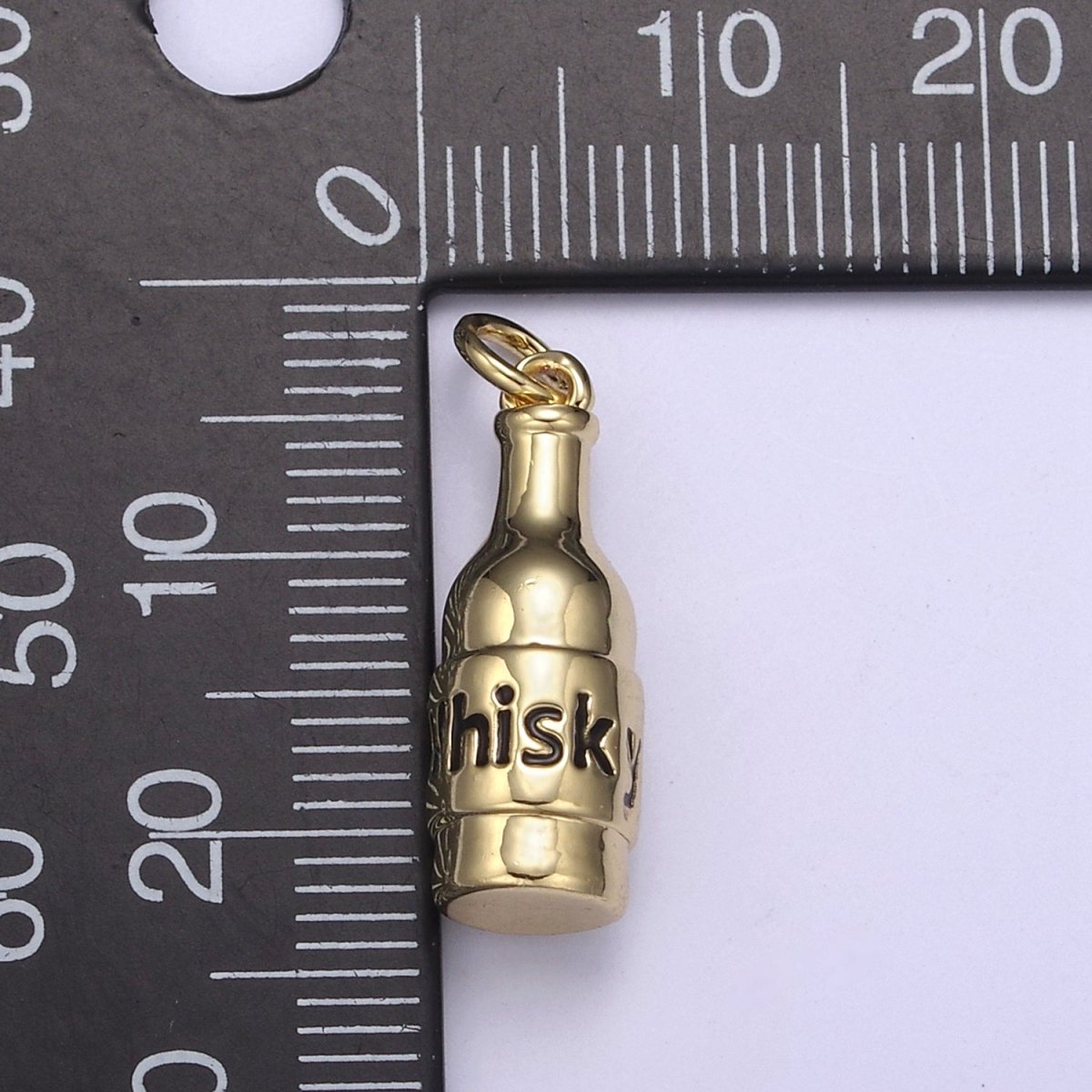 Whisky Bottle Charms Silver / Gold Bottle Charms, Jewelry Supply Wholesale N-662 N-663 - DLUXCA