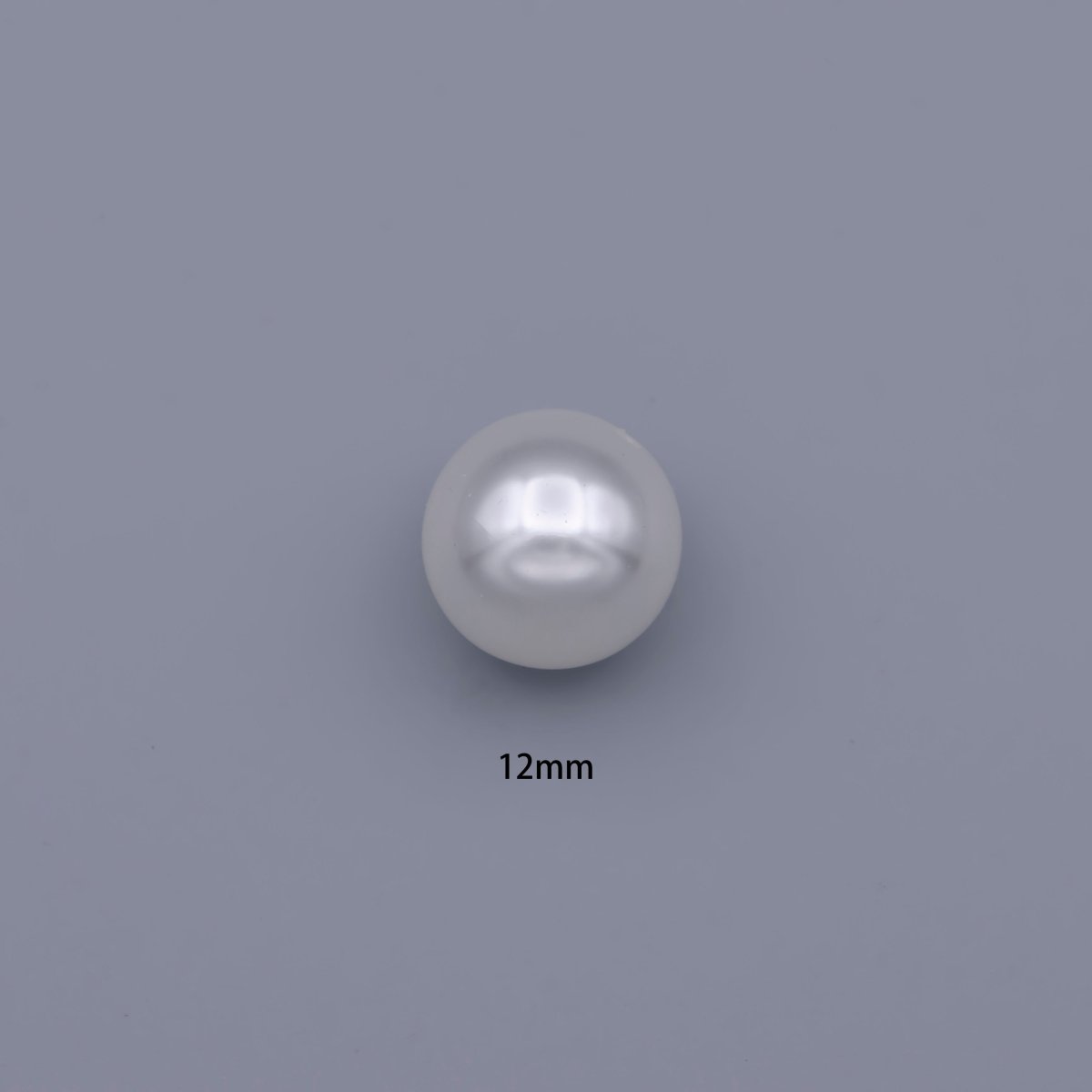 White Acrylic Glass Pearl Beads, Gumball Round Beads 10mm,12mm P-1829 P-1830 - DLUXCA