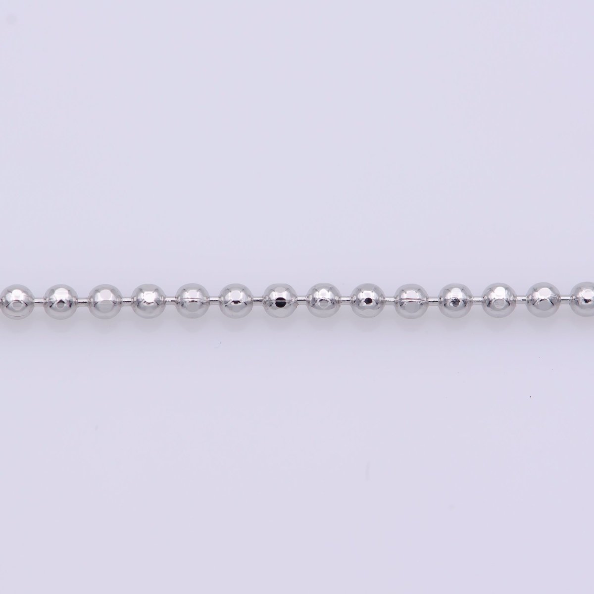 White Gold Filled 1mm Dainty Round Beaded Ball 18 Inch Layering Chain Necklace | WA-241 Clearance Pricing - DLUXCA