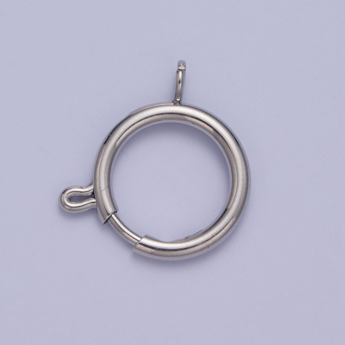 White Gold Filled Round Spring Ring Closure Clasps For DIY Jewelry Making L-883-L891 - DLUXCA