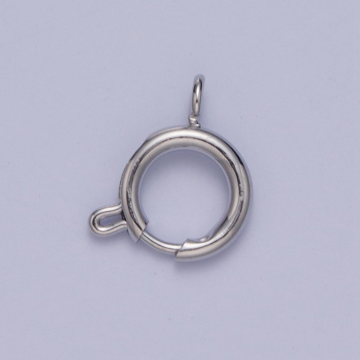 White Gold Filled Round Spring Ring Closure Clasps For DIY Jewelry Making L-883-L891 - DLUXCA
