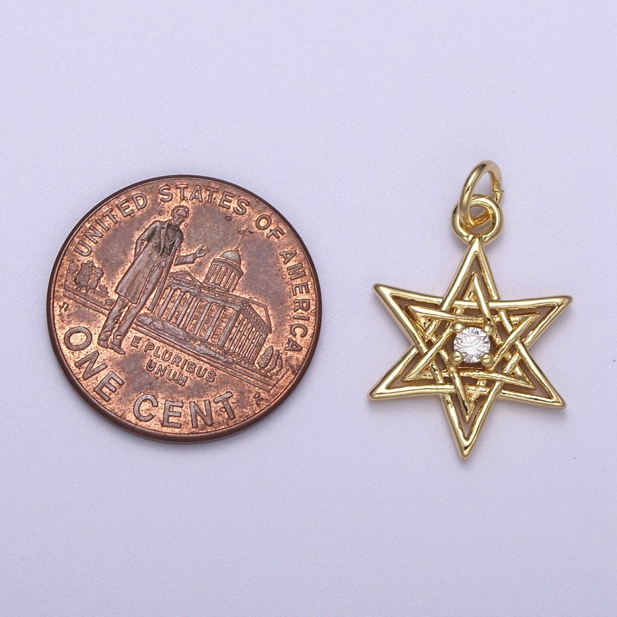Wholesale Gold Star of David Charms, Jewish Charm, Religious N-337 - DLUXCA