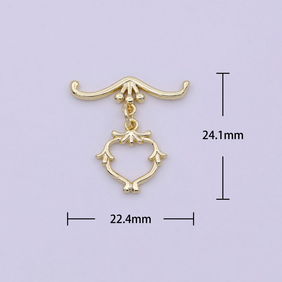 Wholesale Gold Toggle Clasp, Gold OT Clasp Fancy Design OT Clasp Bulk Supply for Bracelet Necklace Component L-619 - DLUXCA