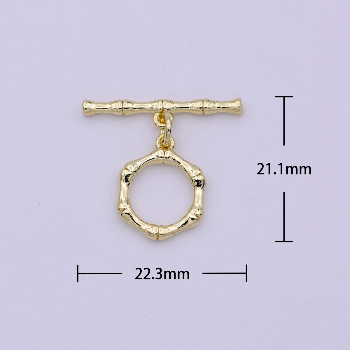 Wholesale Gold Toggle Clasp, Gold OT Clasp Fancy Design OT Clasp Bulk Supply for Bracelet Necklace Component L-620 - DLUXCA