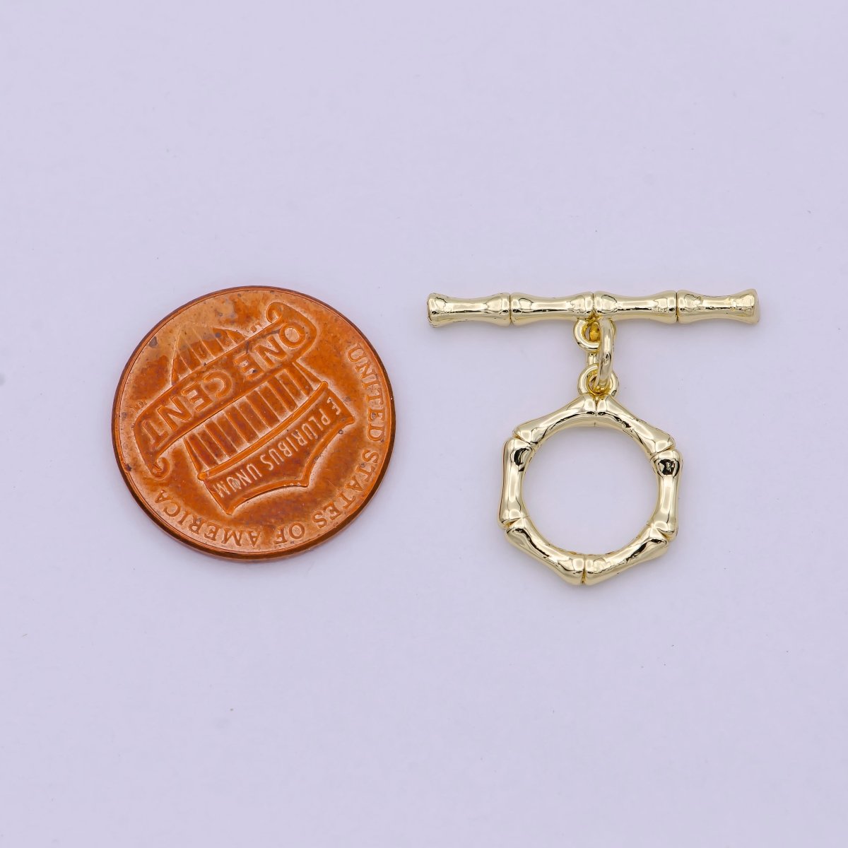 Wholesale Gold Toggle Clasp, Gold OT Clasp Fancy Design OT Clasp Bulk Supply for Bracelet Necklace Component L-620 - DLUXCA