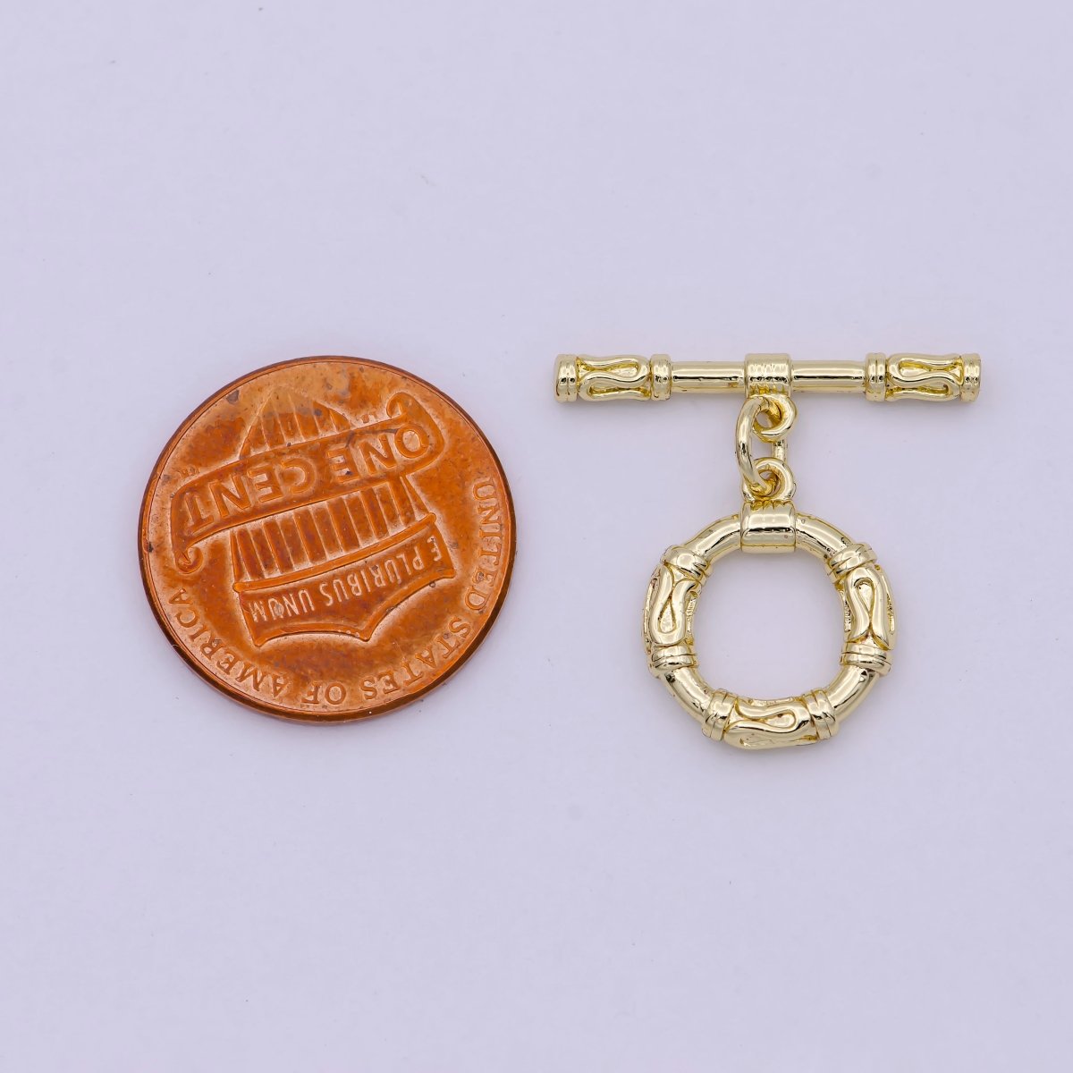Wholesale Gold Toggle Clasp, OT Clasp Fancy Design OT Clasp Bulk Supply for Bracelet Necklace Component L-629 - DLUXCA