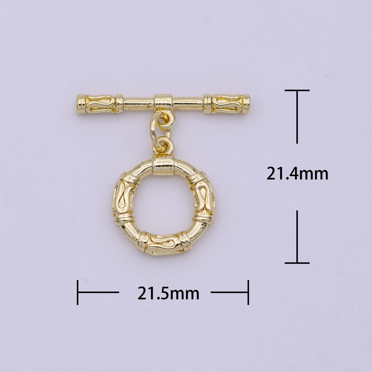 Wholesale Gold Toggle Clasp, OT Clasp Fancy Design OT Clasp Bulk Supply for Bracelet Necklace Component L-629 - DLUXCA