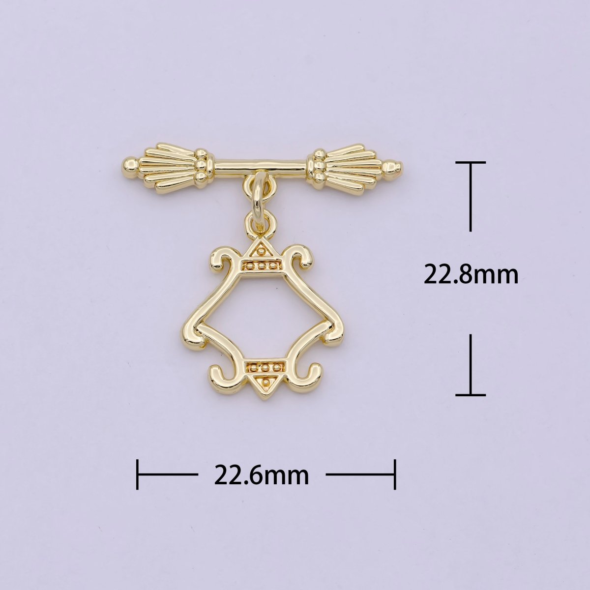 Wholesale Gold Toggle Clasp, Vintage OT Clasp Fancy Design OT Clasp Bulk Supply for Bracelet Necklace Component L-625 - DLUXCA