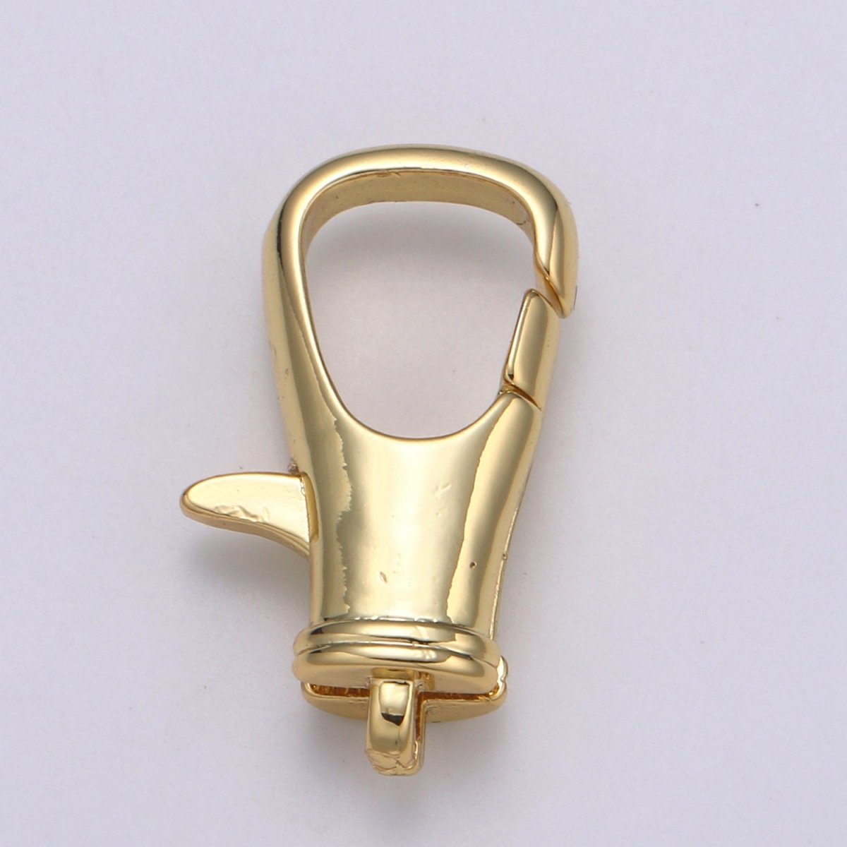 Wholesale Lobster Clasp 24k Gold , Bucket Pail Lobster Claw for Jewelry Making, Size 19.6mmX12.1mm L-181 - DLUXCA