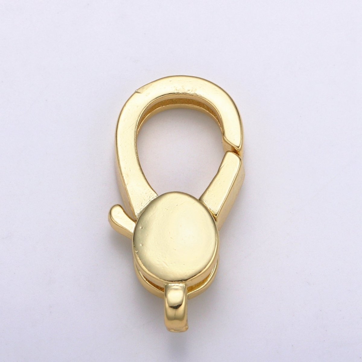 Wholesale Lobster Clasp 24k Gold , Oval Lobster Claw for Jewelry Making, Size Option 19.4MMX10.7MM L-176 - DLUXCA