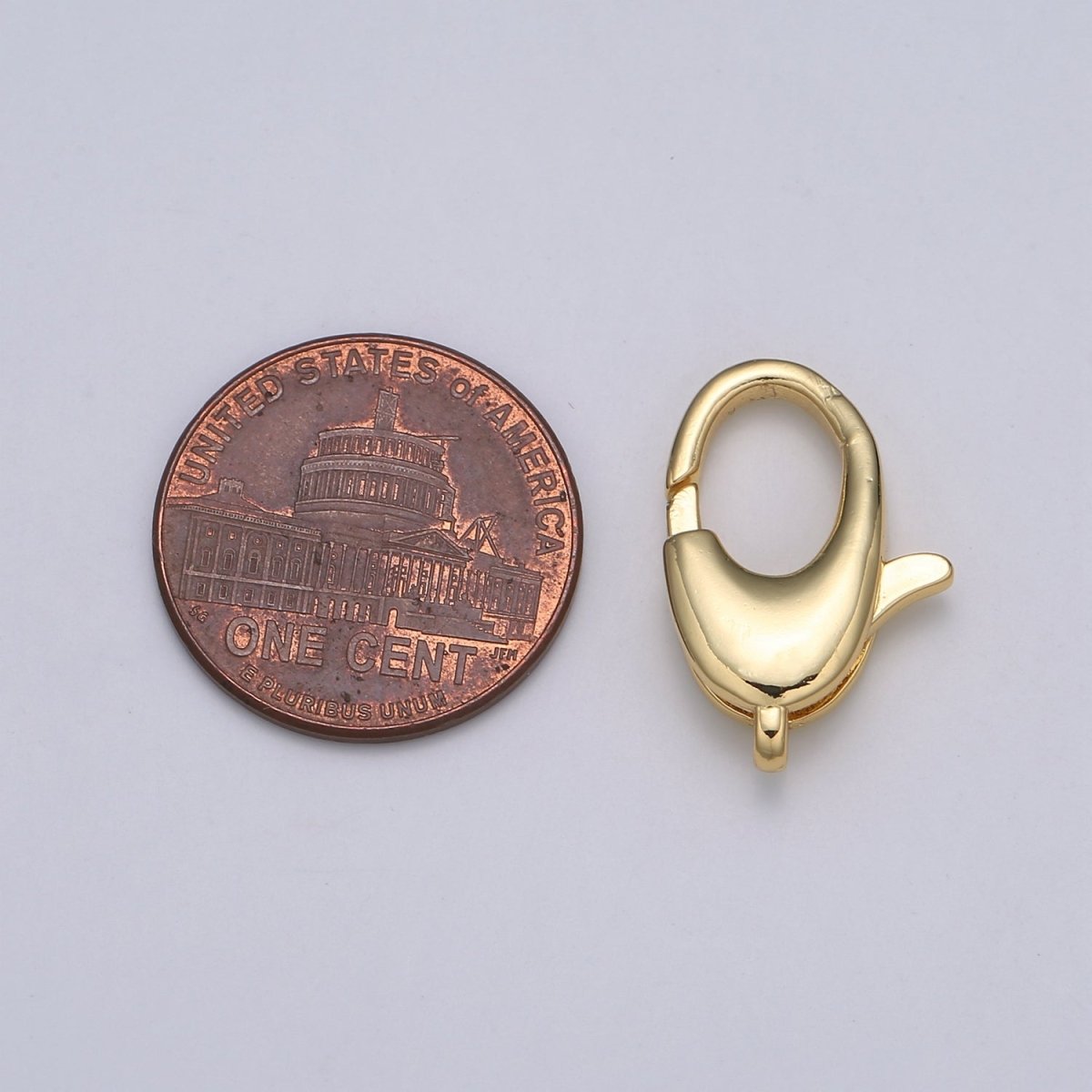 Wholesale Lobster Clasp 24k Gold , Oval Lobster Claw for Jewelry Making, Size Option 19.6MMX12.8MM L-174 - DLUXCA