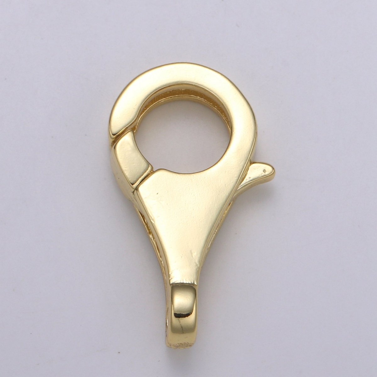 Wholesale Lobster Clasp 24k Gold , Slender Lobster Claw for Jewelry Making, Size 20.1mmX11.1mm L-179 - DLUXCA