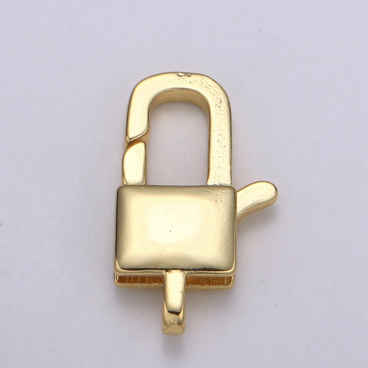 Wholesale Lobster Clasp 24k Gold , Square Lobster Claw for Jewelry Making, Size 19.1mmX11.6mm L-180 - DLUXCA