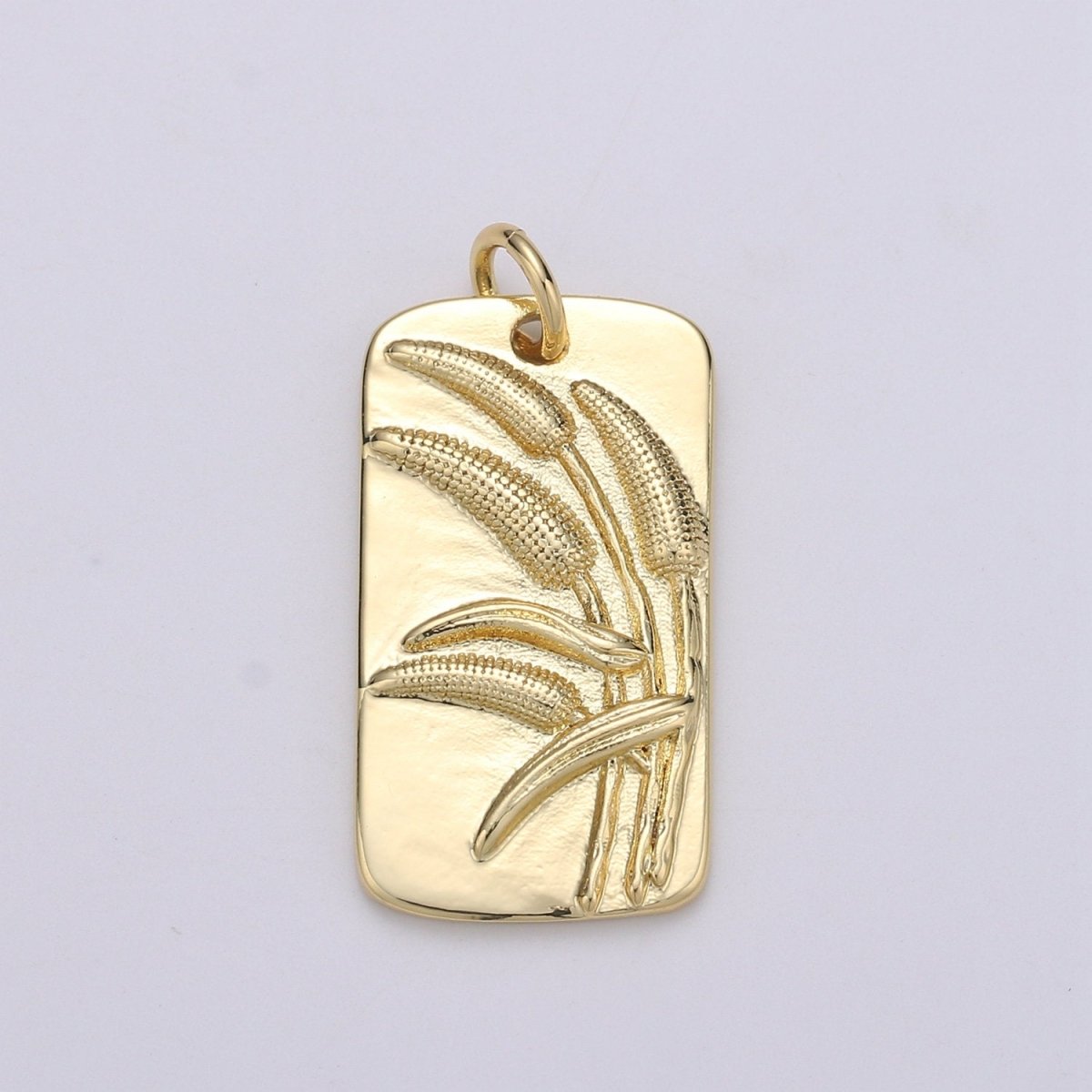 Wild Flower Charms, Gold Flower Pendant, Dainty Flower Charm, Small Tag Charm for Necklace Floral Flower Jewelry in 14k gold filled D-752 - DLUXCA