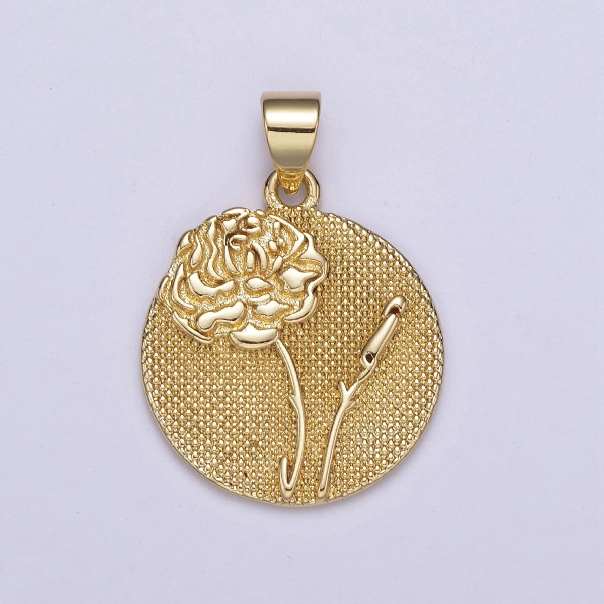 Wild Flower Collection Gold Rose Flower, Cotton Blossom, Sun Flower Dandelion Charm Medallion for Necklace Bracelet Supply H-070 H-079 H-087 H-093 H-095 H-099 - DLUXCA